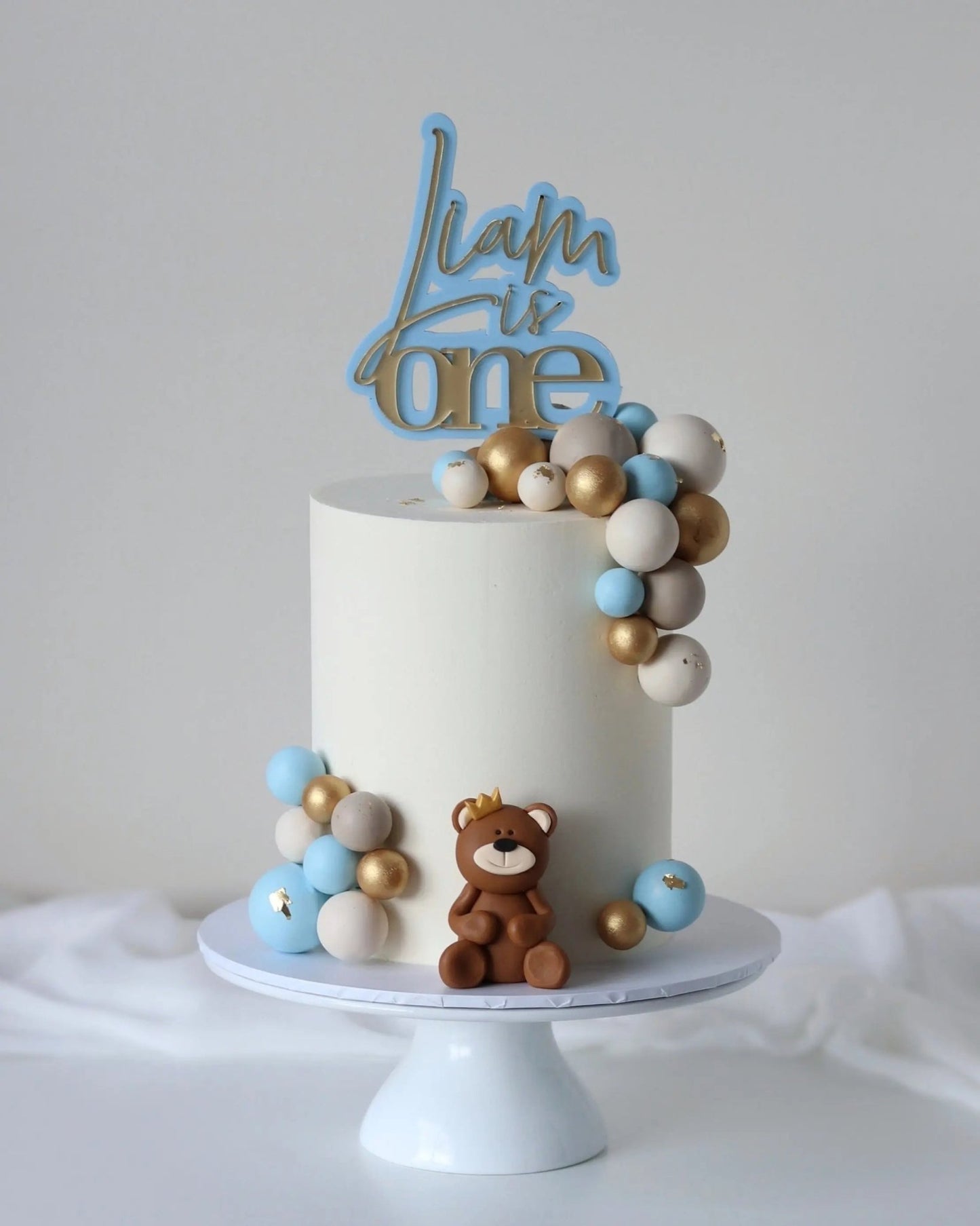 Acrylic Custom "Name" is "Age" Topper (more colours) - Bel Bear Bakes