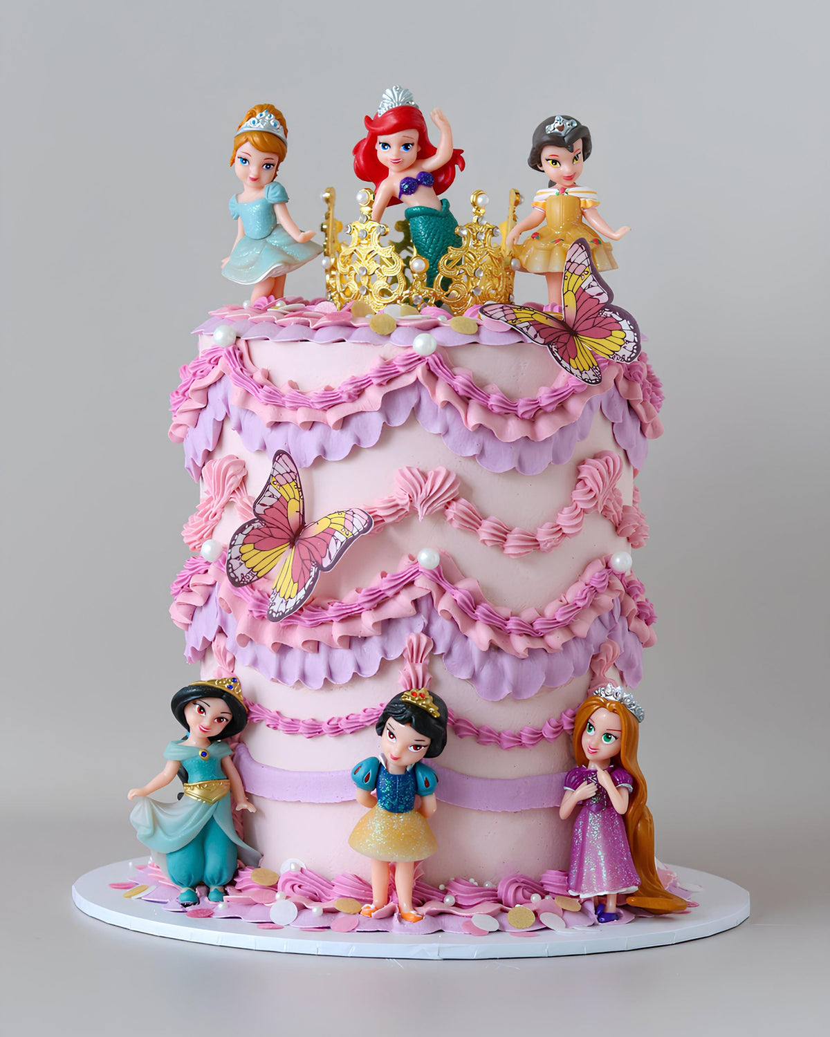 Pink & Purple Princess Party Celebration Cake - Bel Bear Bakes