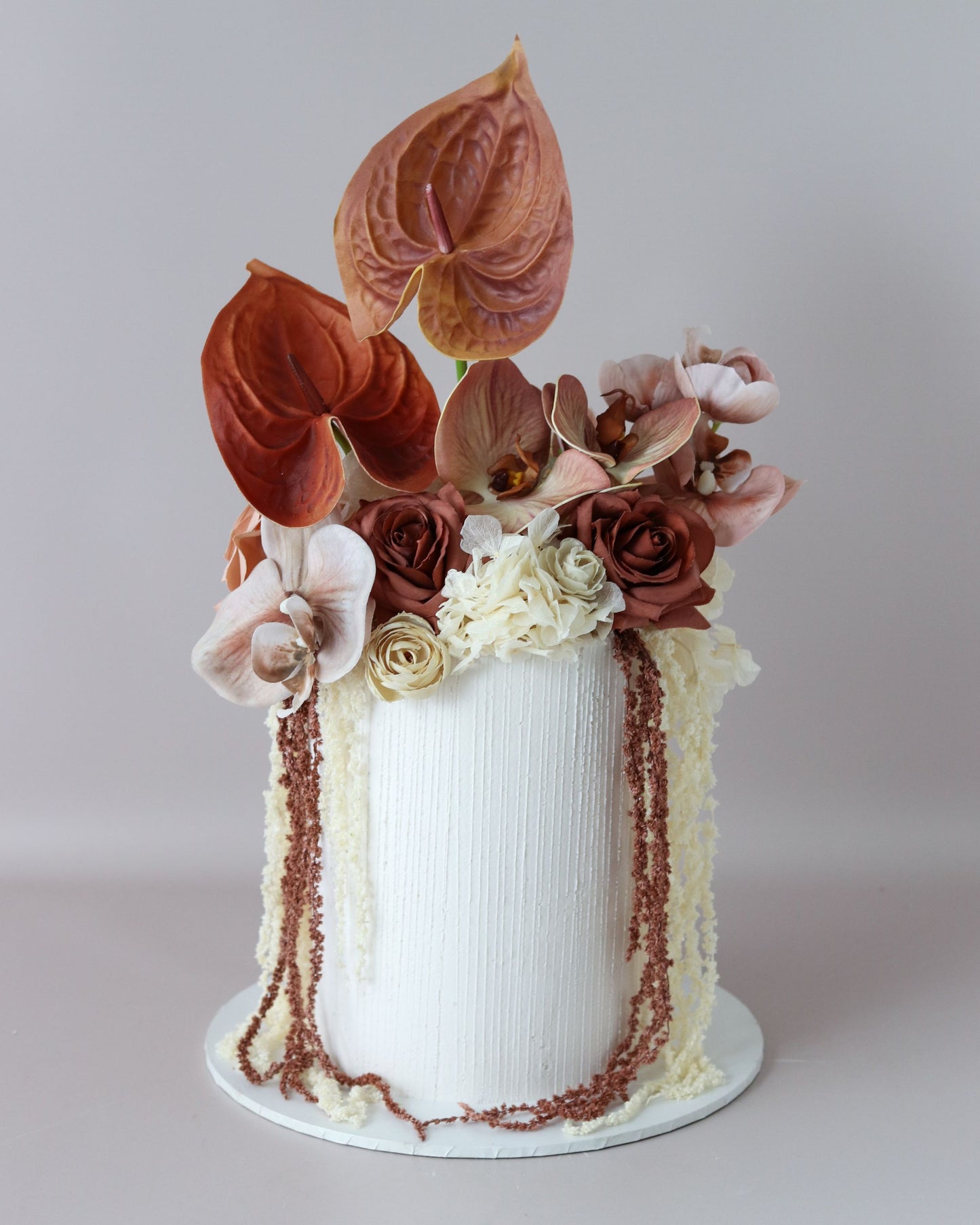 Rustic earthy floral wedding cake - Bel Bear Bakes