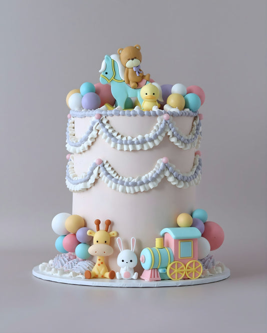 Animal Playgroup Celebration Cake - Bel Bear Bakes