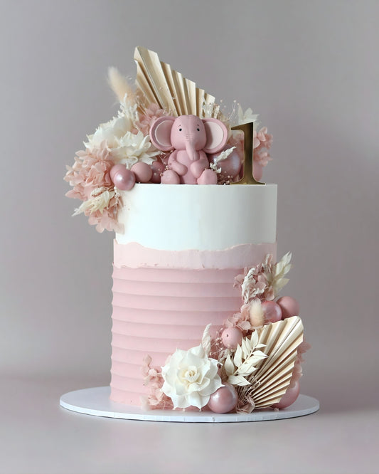 Baby Elephant Celebration Cake - Bel Bear Bakes