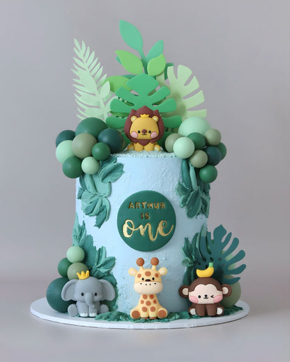 Blue Jungle Cake - Bel Bear Bakes