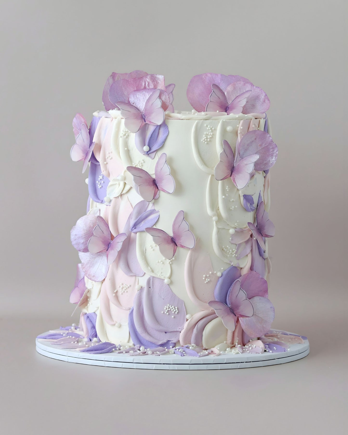 Pink and Purple Texture Butterfly Cake - Bel Bear Bakes