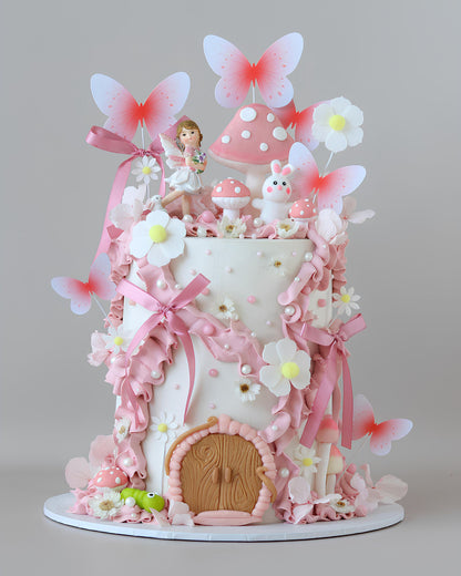 whimsical fairy garden cake - Bel Bear Bakes