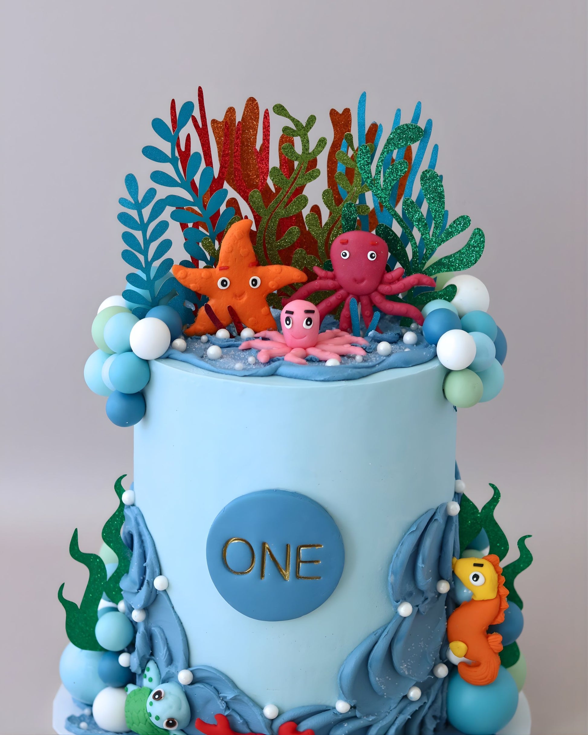 Ocean Wonders  Sea Creatures Cake - Bel Bear Bakes