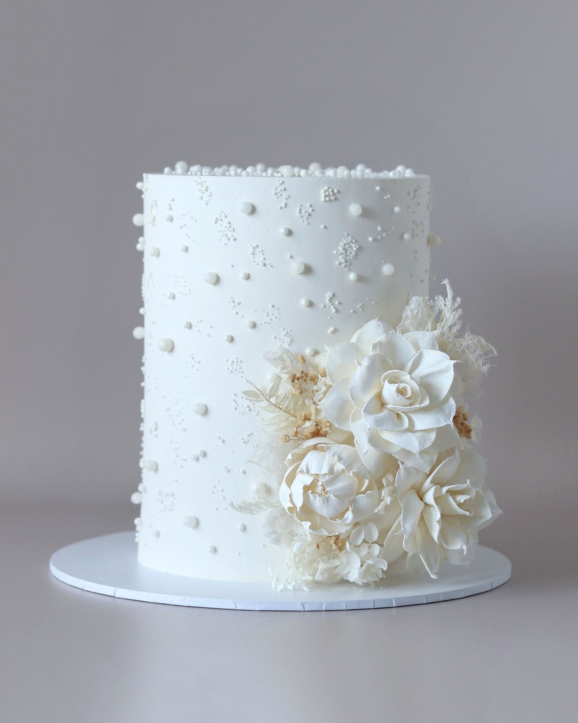 Pearl Floral Cake  - Bel Bear Bakes
