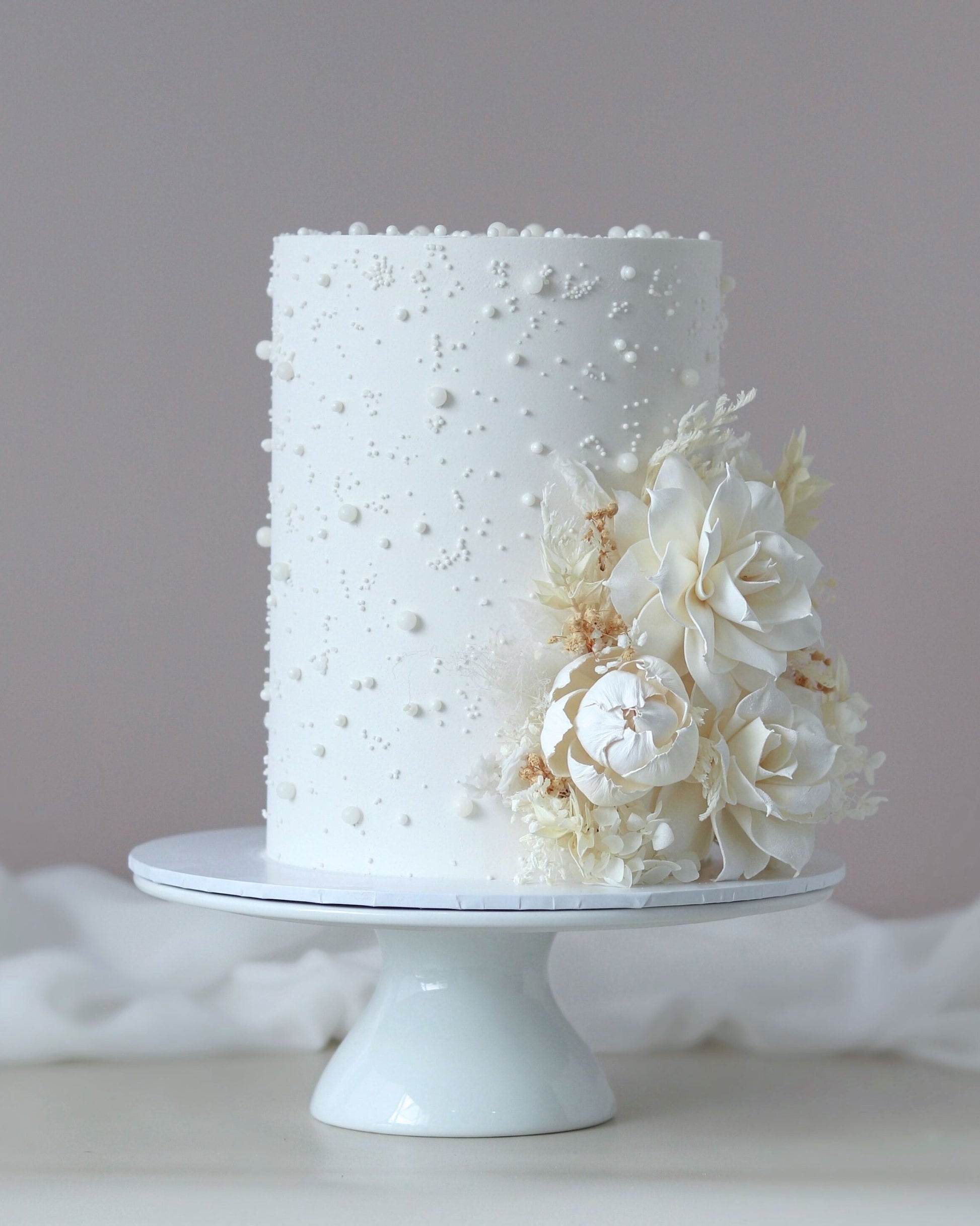 Pearl Floral Cake  - Bel Bear Bakes