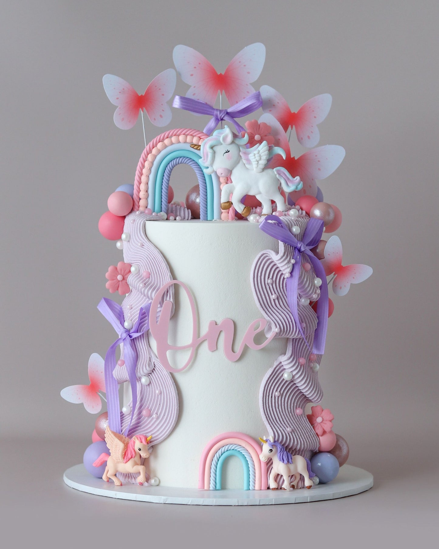 Pink & Purple Unicorn Themed Cake  -  Bel Bear Bakes