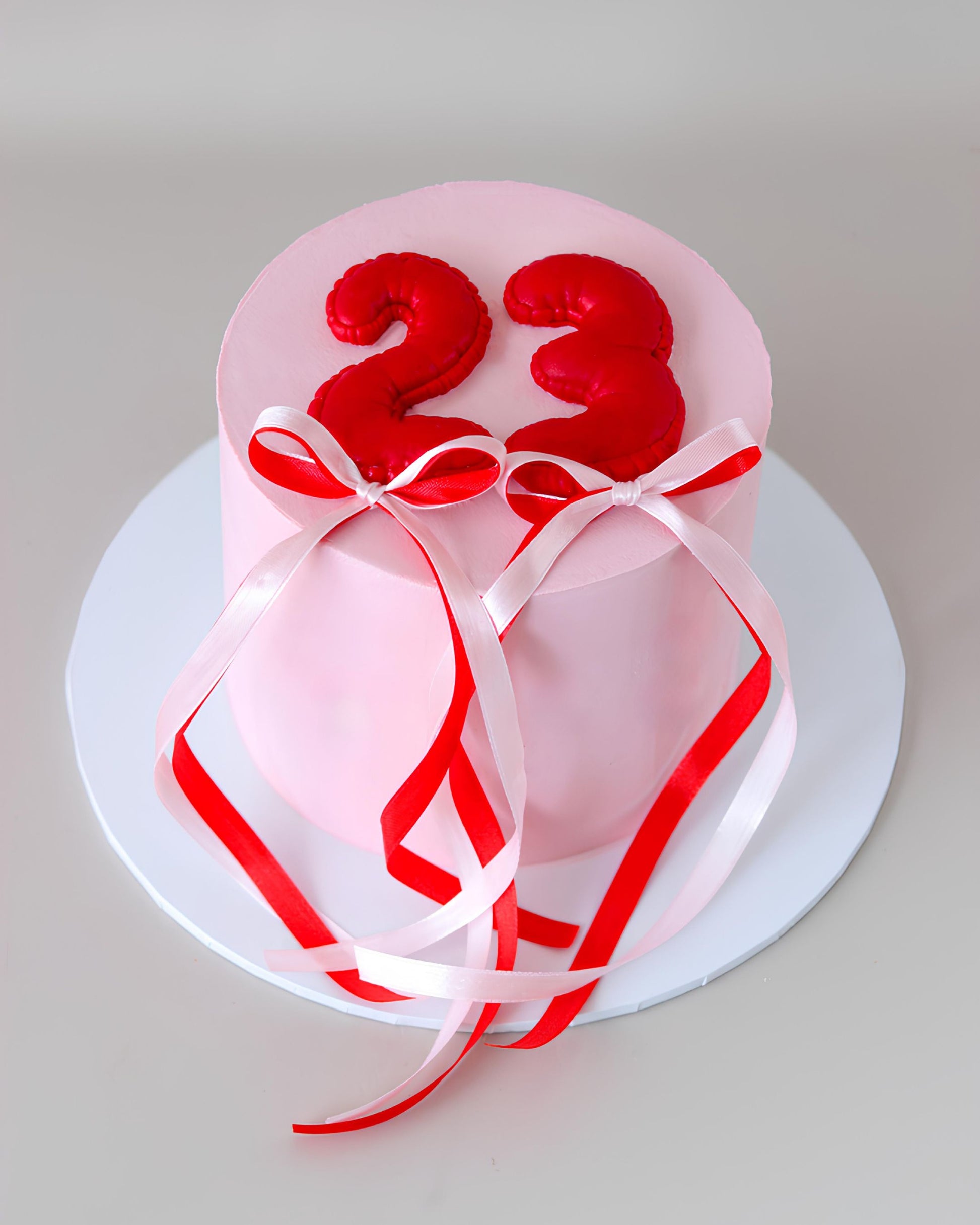 Balloon Number & Bow Party Cake