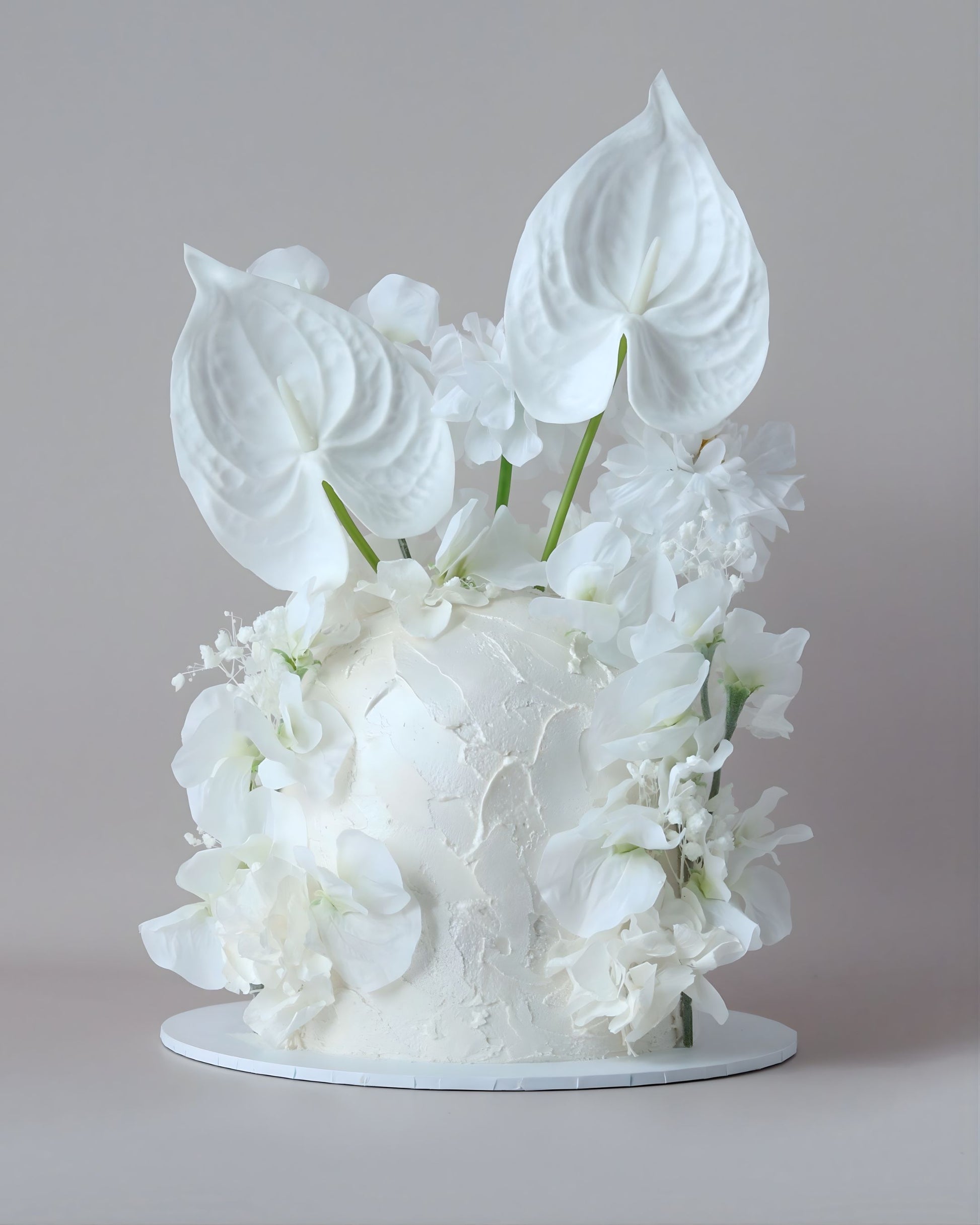 White Floral Dome Wedding Cake - Bel Bear Bakes