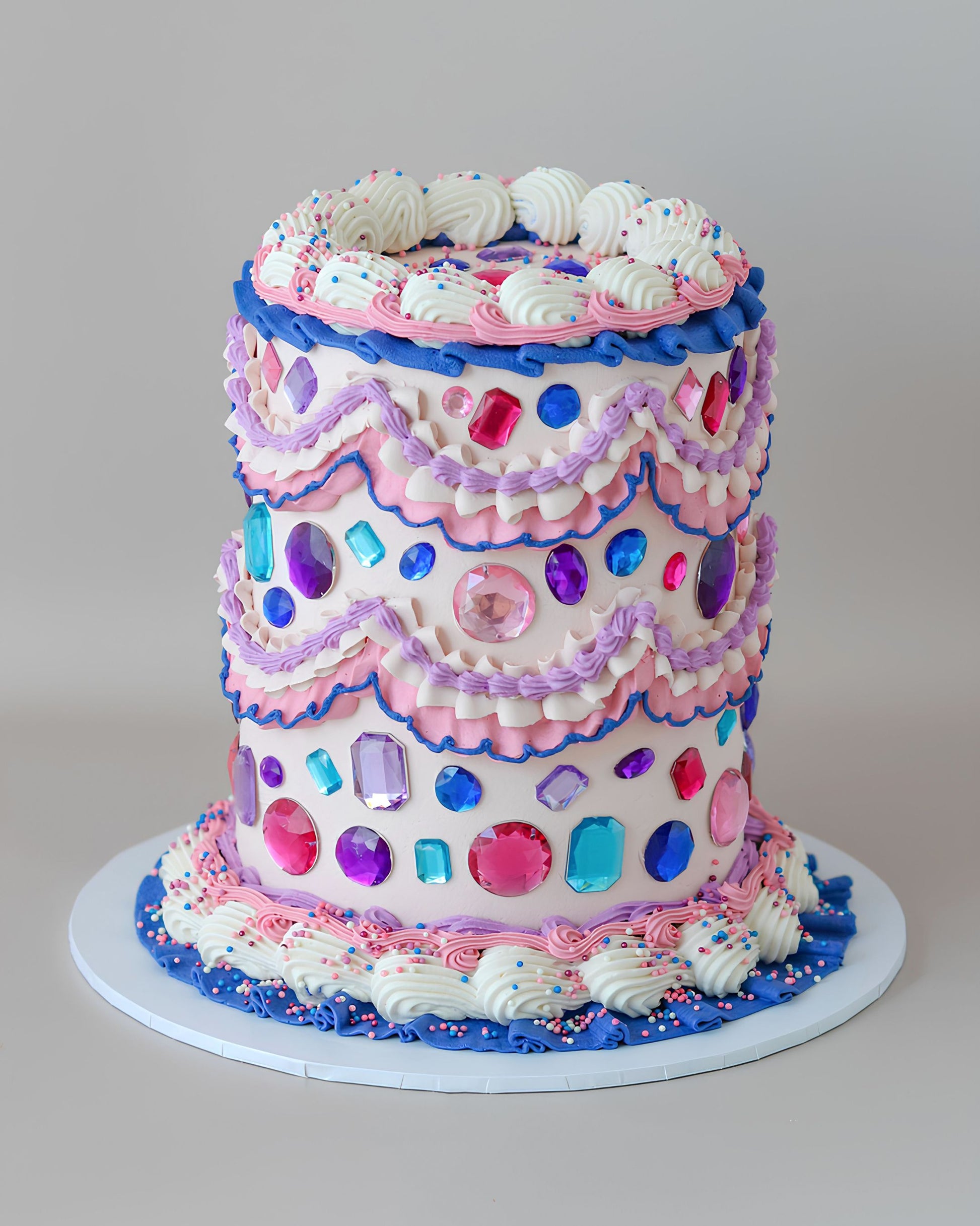 Colourful Gemstone Party Cake - Bel Bear Bakes