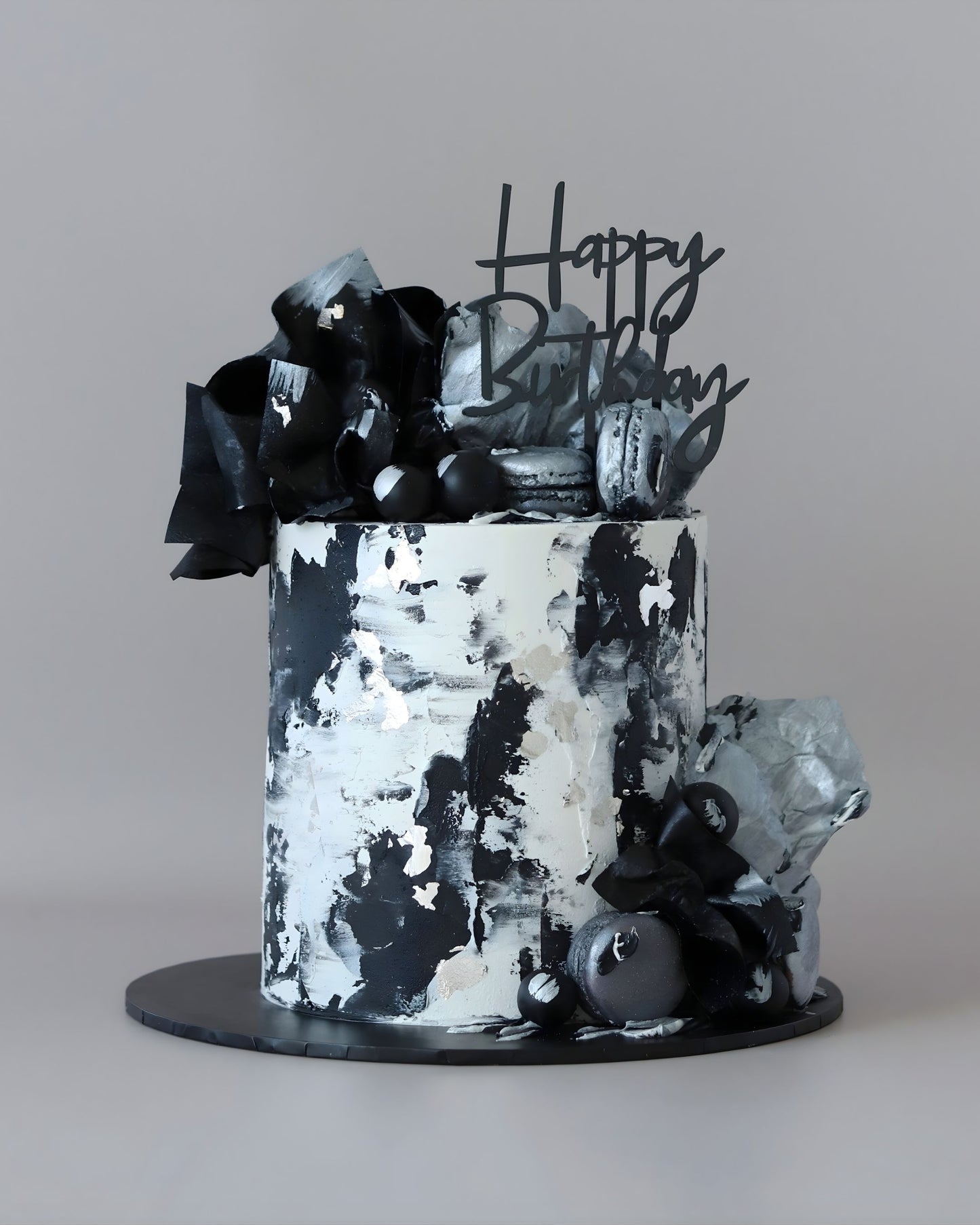 Monochrome Celebration Cake - Bel Bear Bakes