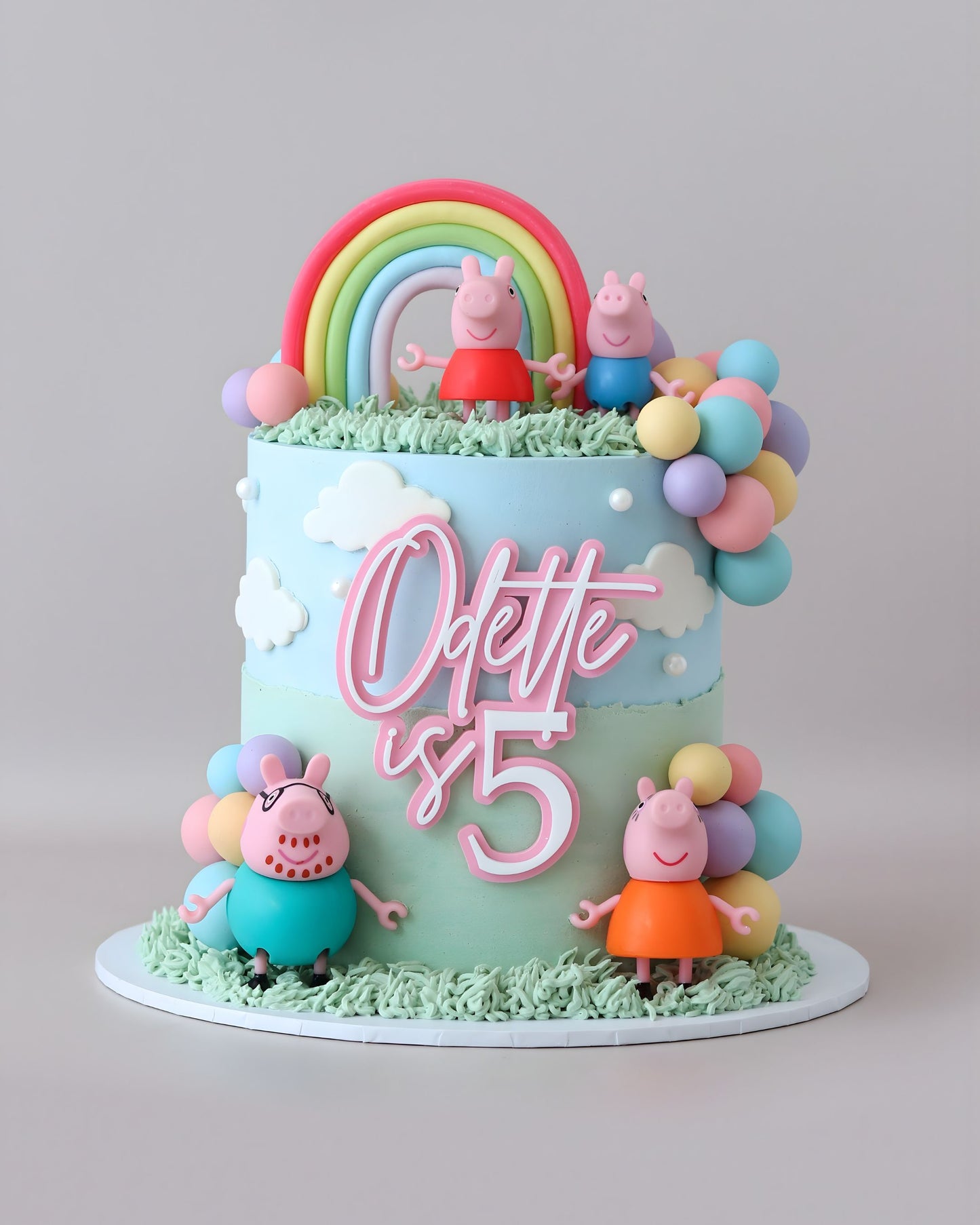 Peppa Pig Rainbow Character Cake  - Bel Bear Bakes